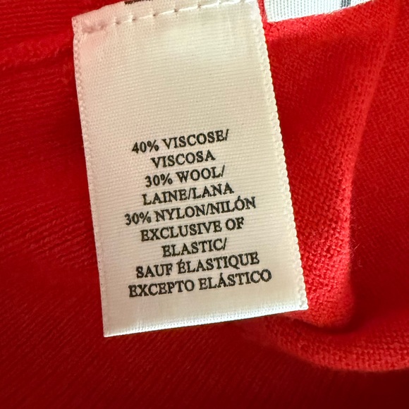 Ann Taylor Wool Blend Classic Red Turtleneck Sweater Medium - Picture 6 of 7